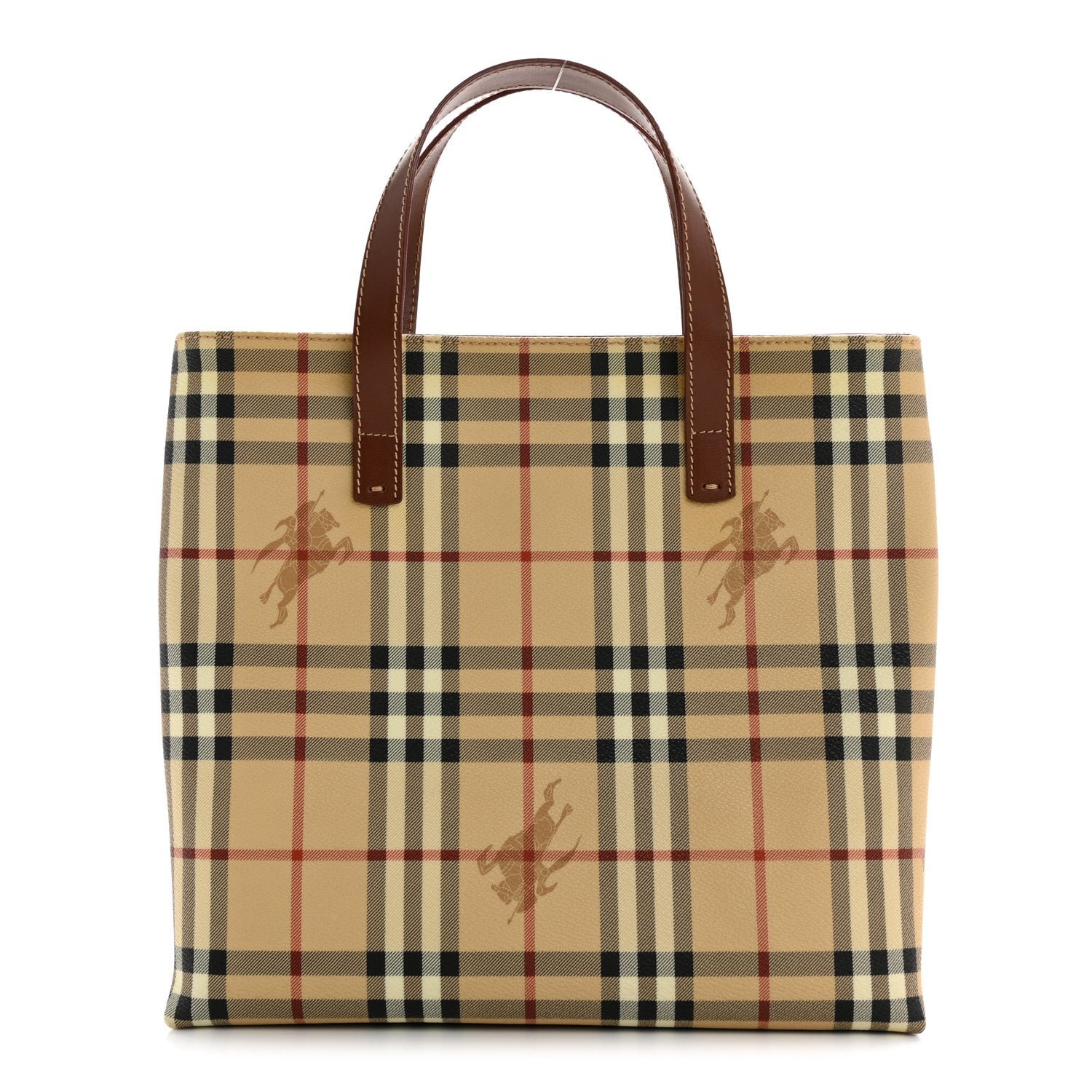 Burberry Haymarket Check Tote Brown