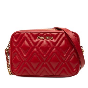 Leather Matelasse Nappa Chain Camera Bag