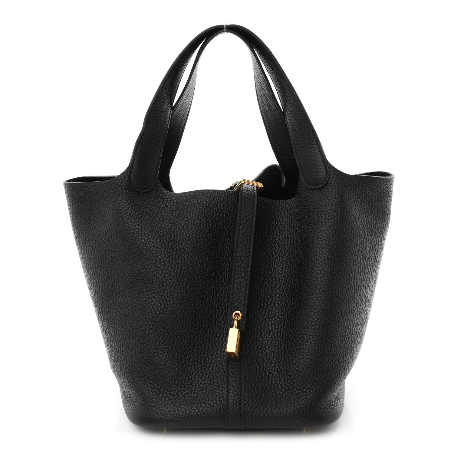 Hermes Taurillon Clemence Picotin Lock 22 MM Black
