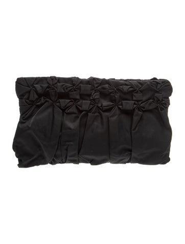 Tessuto Nylon Tessuto Diamond Pleated Clutch Bag Medium