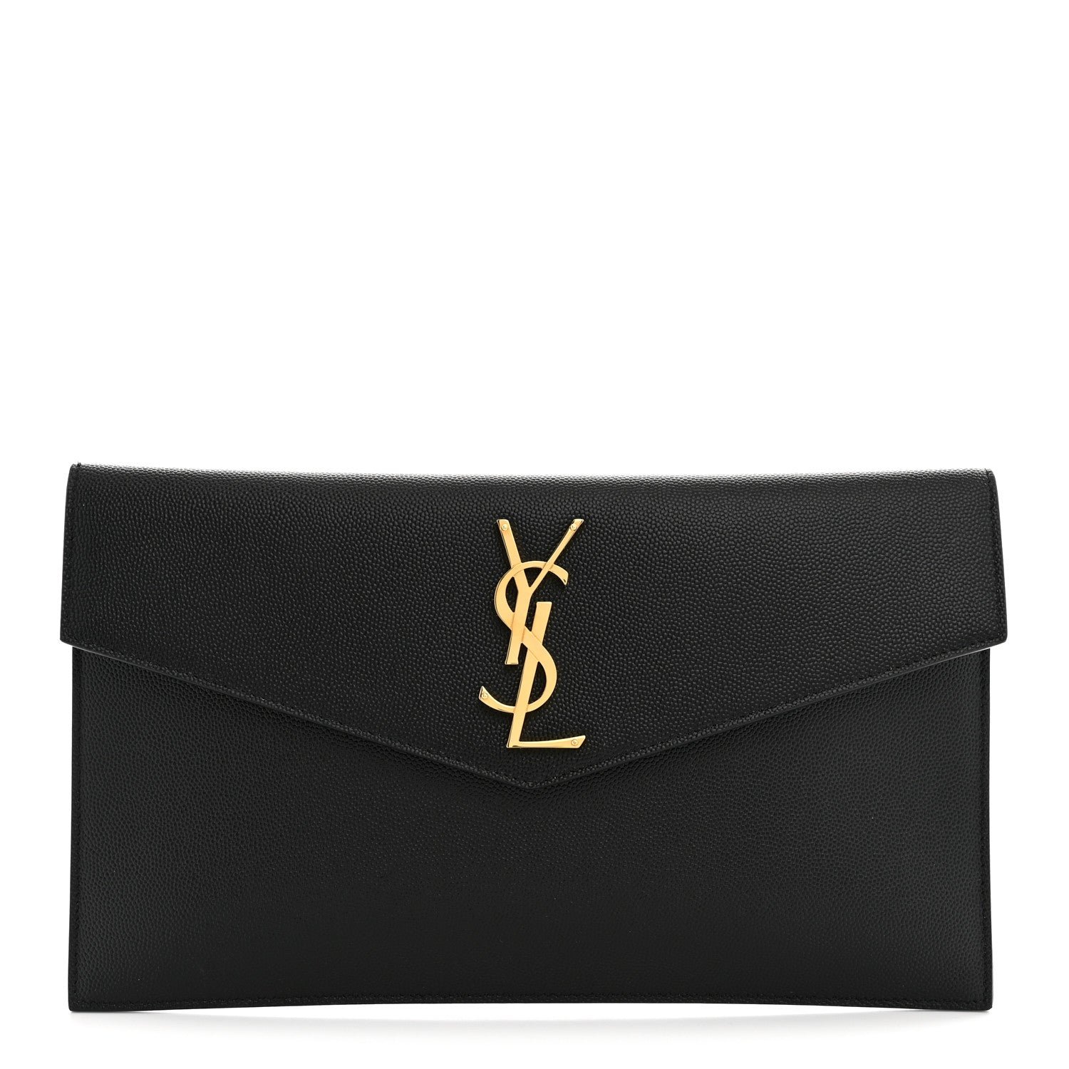 Saint Laurent Grain De Poudre Uptown Pouch Black