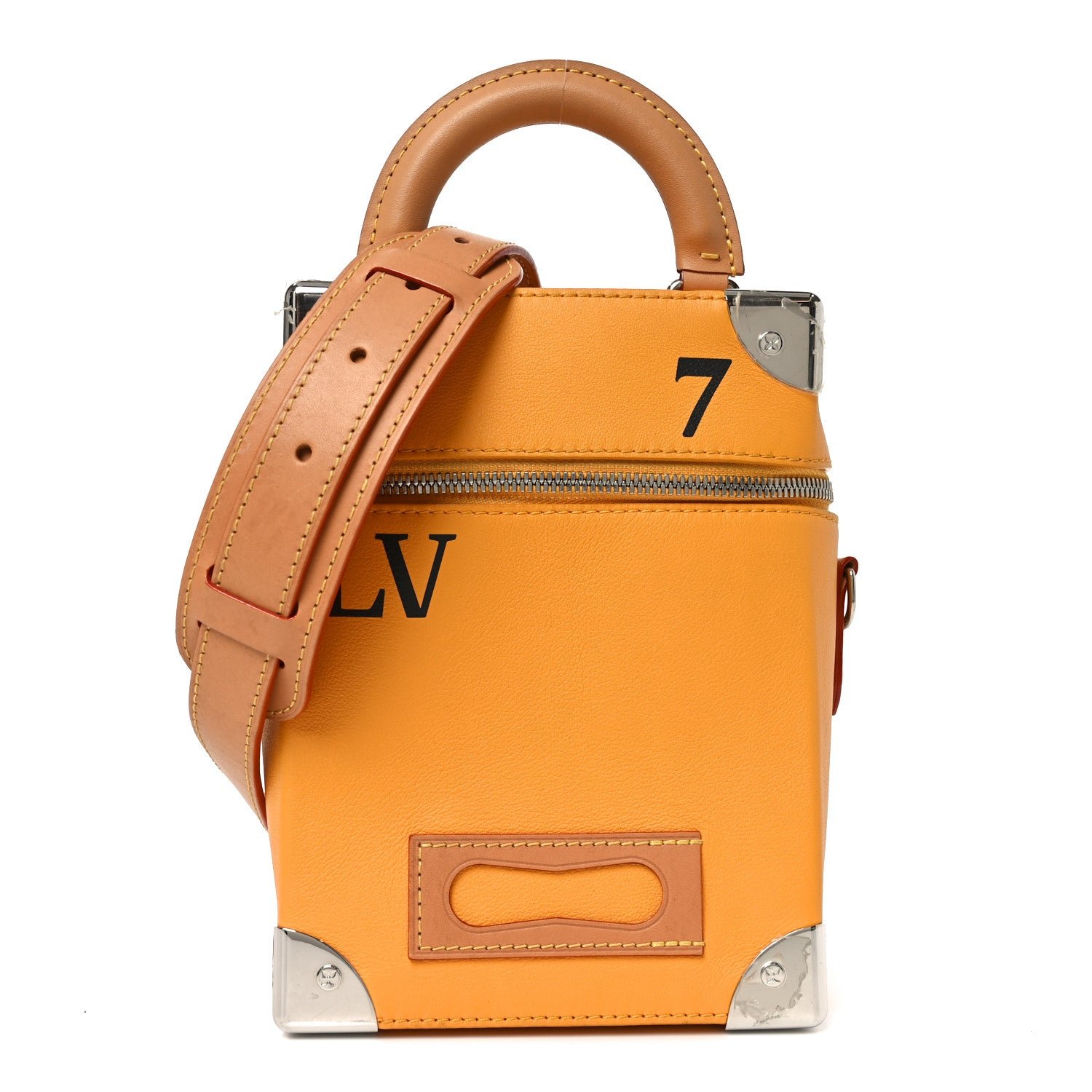 Louis Vuitton Calfskin N°7 Vertical Box Trunk Yellow