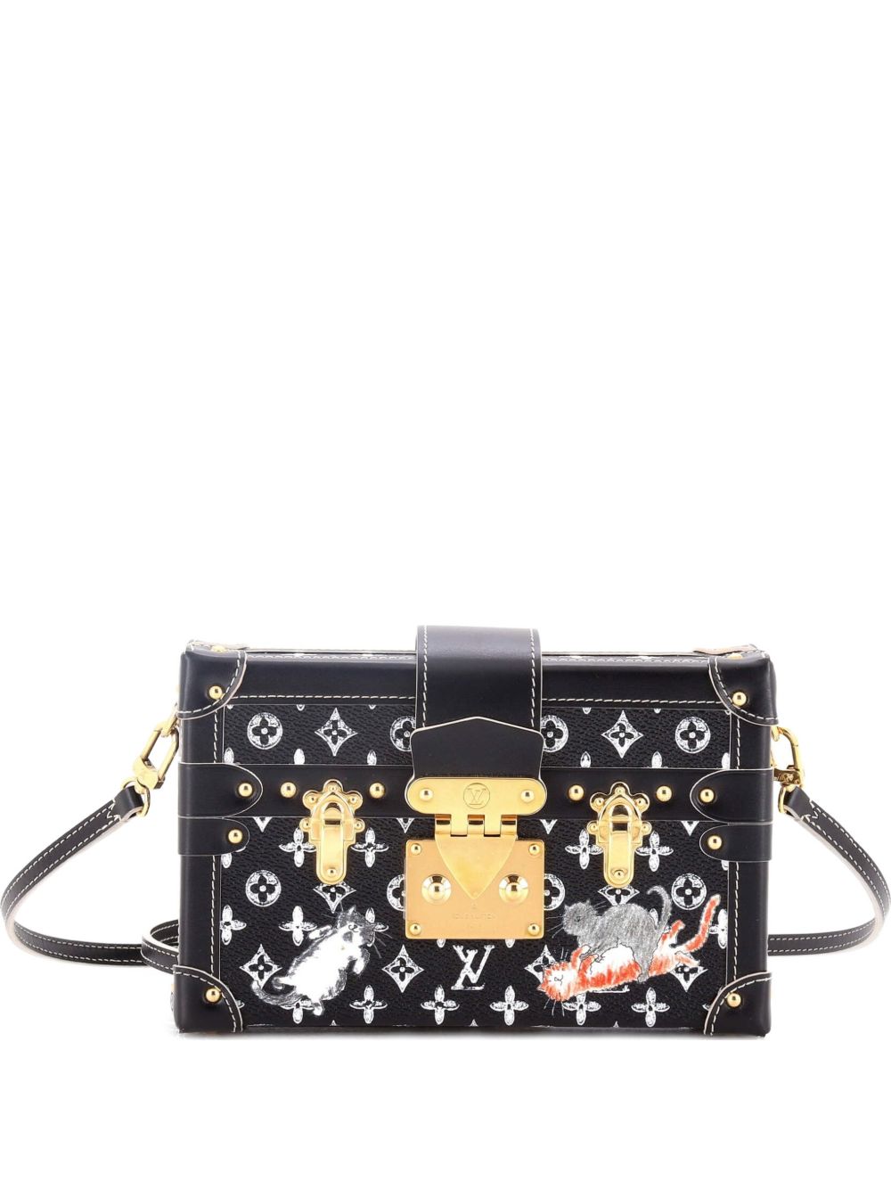 Petite Malle Handbag Limited Edition Grace Coddington Catogram Canvas shoulder bag