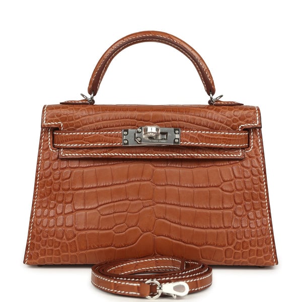 Hermes Hermes Special Order (HSS) Kelly Sellier 20 Gold Verso Matte Alligator Palladium Hardware