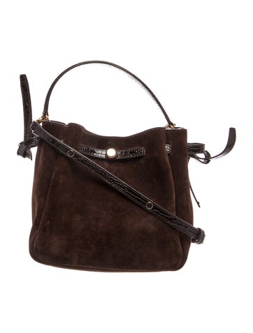 Suede Top Handle Bag