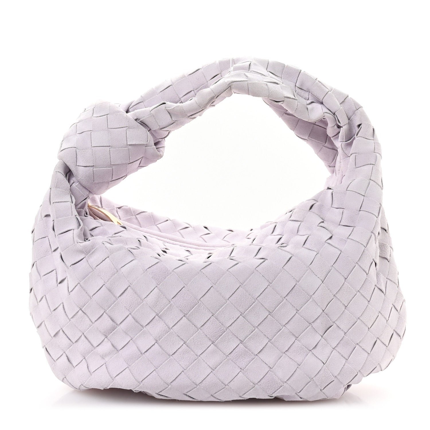 Bottega Veneta Suede Calfskin Intrecciato Teen Jodie Hobo Mirth Washed