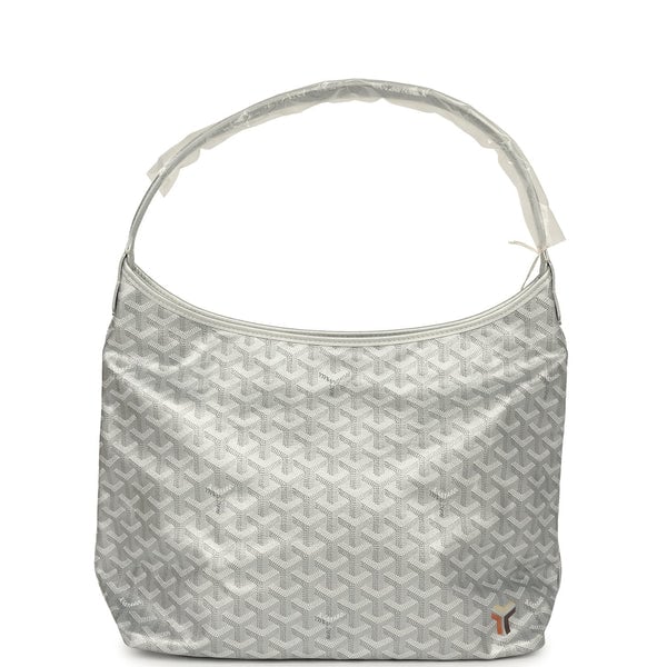 Goyard Goyard Goyardine Silver Metallic Boheme Hobo Palladium Hardware
