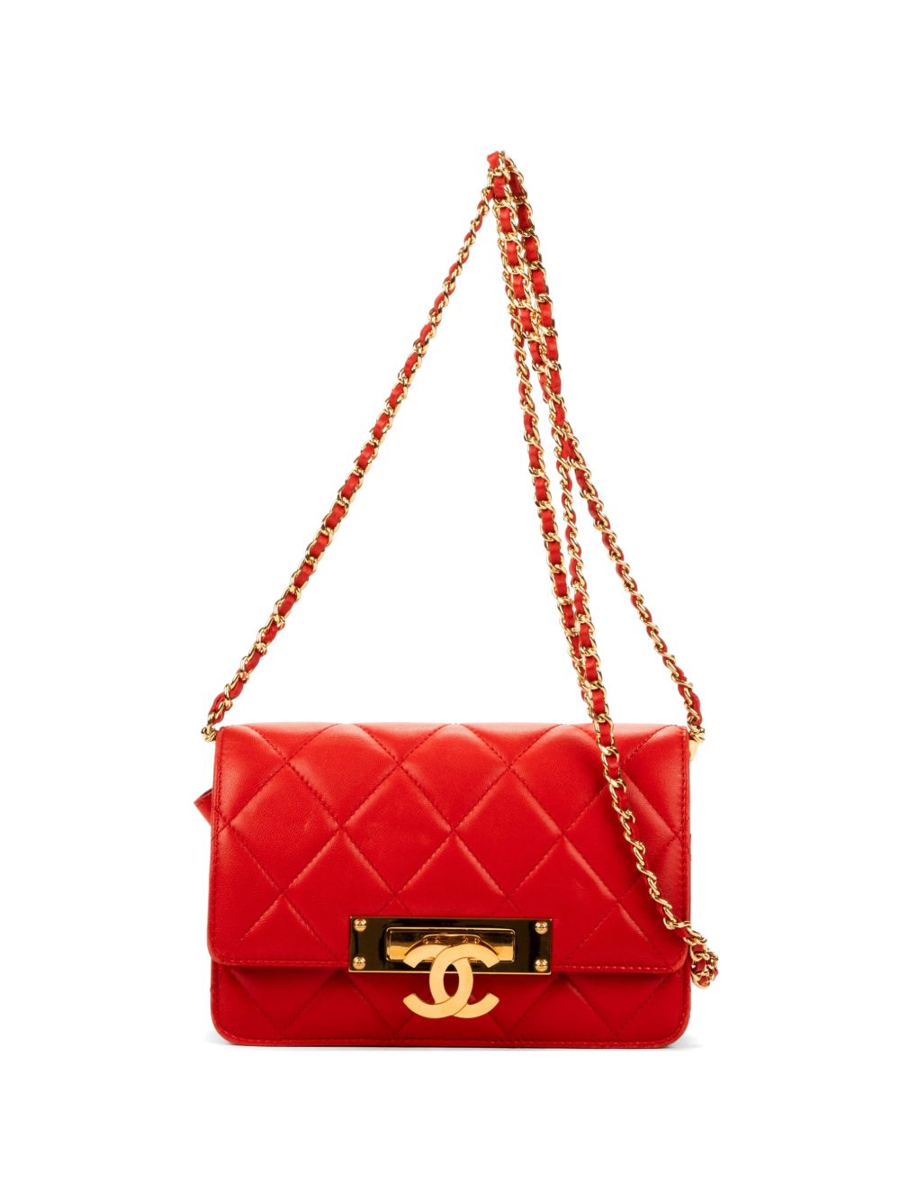 quilted CC turn-lock shoulder bag