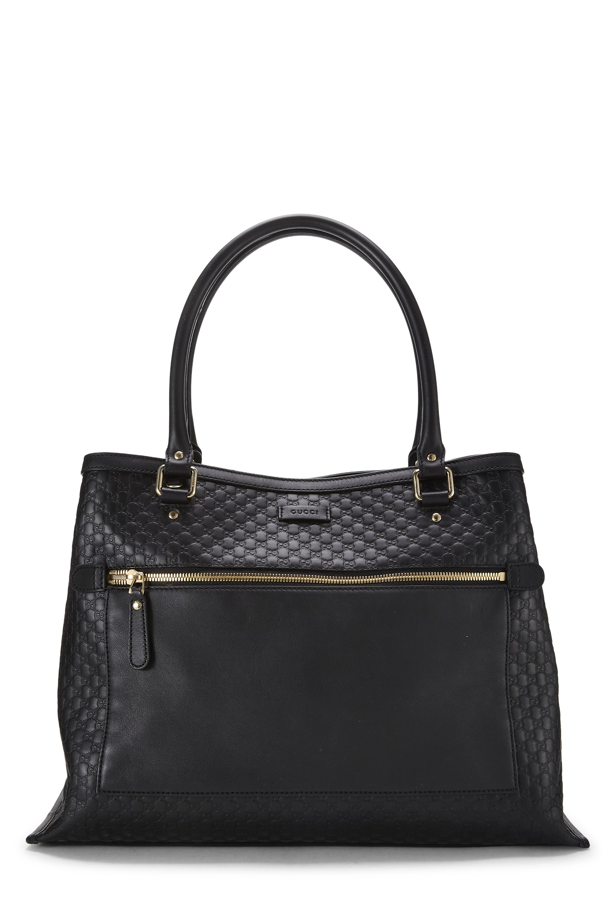Black Microguccissima Soft Tote Large
