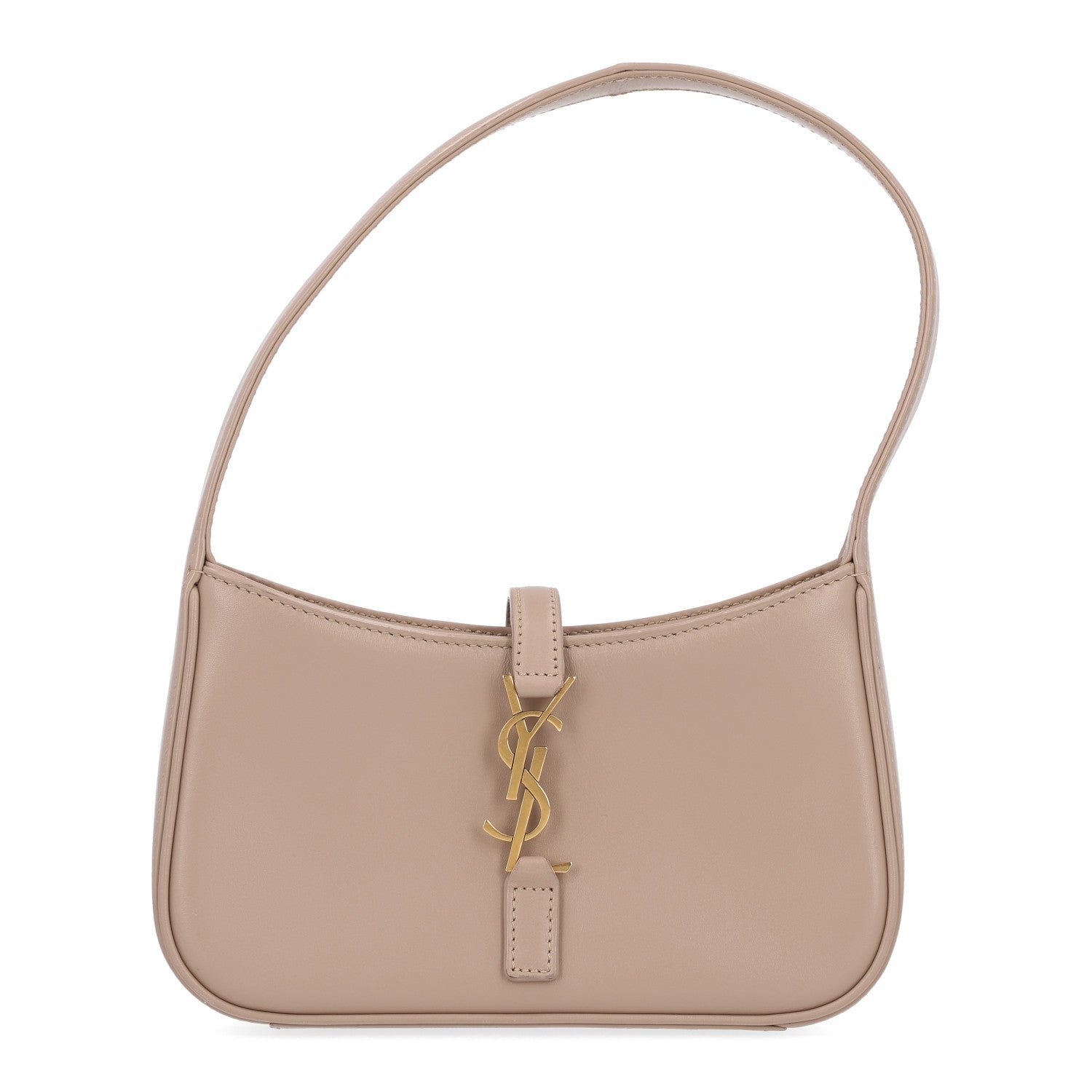 Saint Laurent Vegetable Le 5 A 7 Mini Hobo Dark Beige