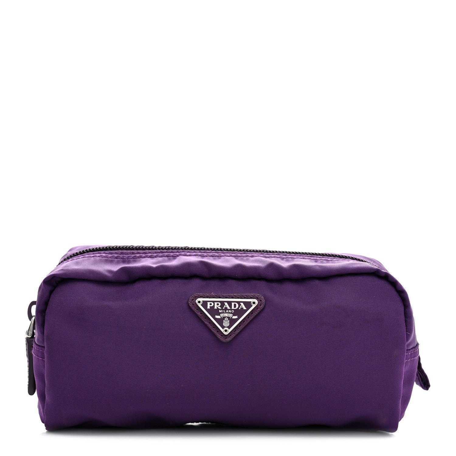 Prada Tessuto Nylon Vela Cosmetic Pouch Viola