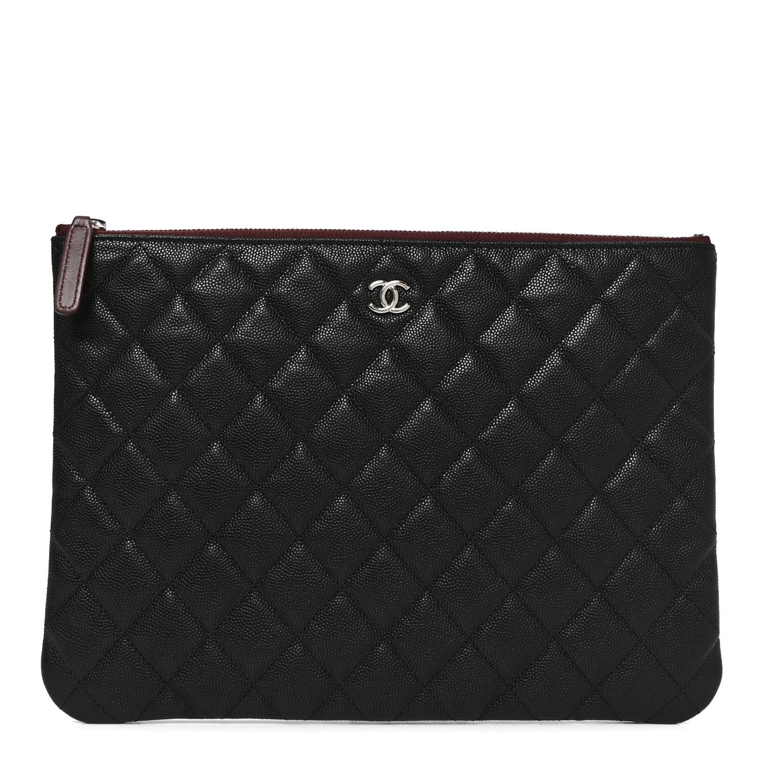 Chanel Caviar Quilted Medium Cosmetic Case Black