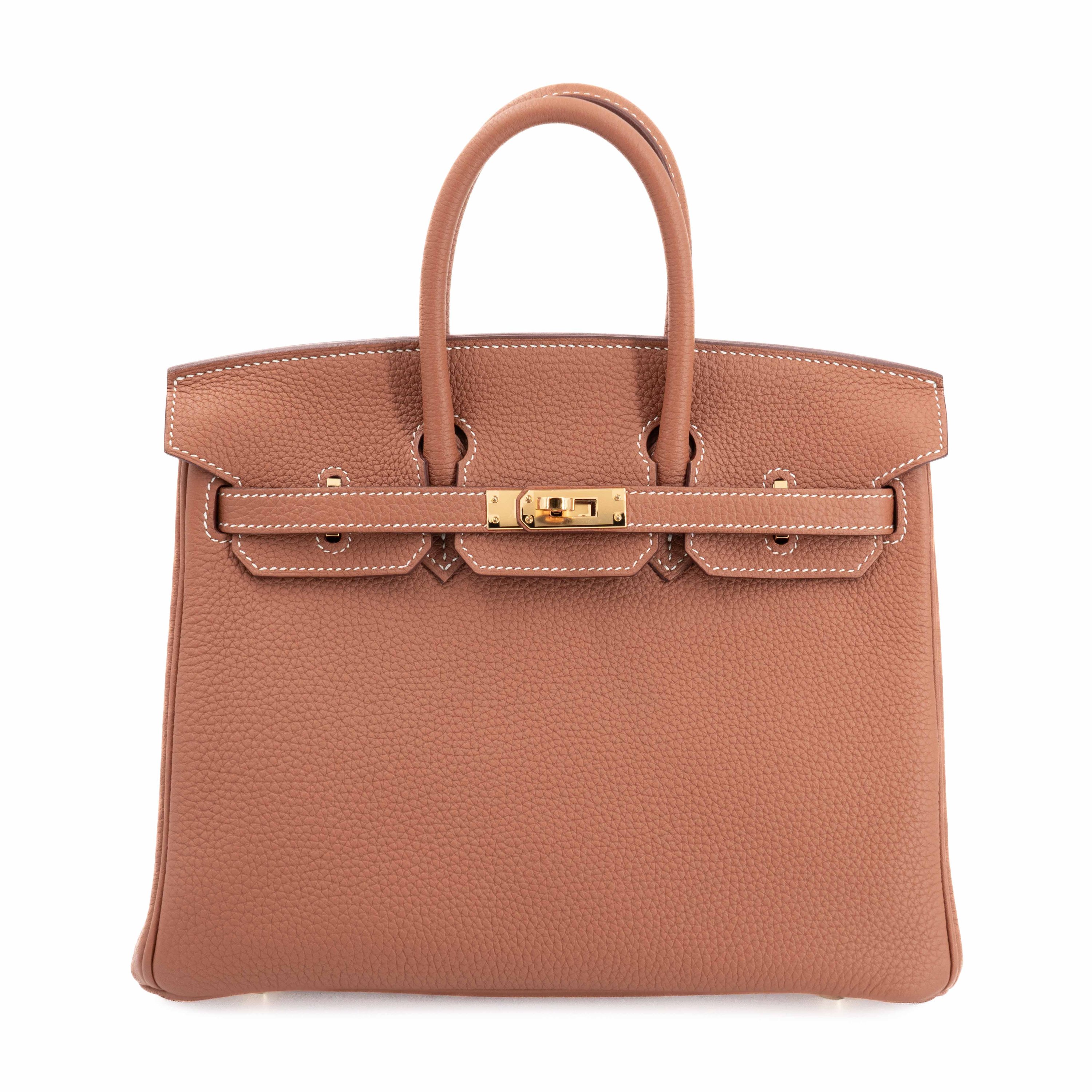 Excellent ( Rank SA ) HERMÈS Birkin 25 Gold (37) Togo Gold hardware Y (2020)