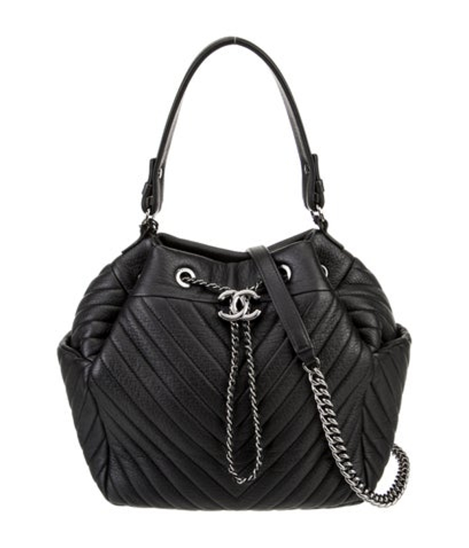 Chanel Chevron Small Bucket Bag