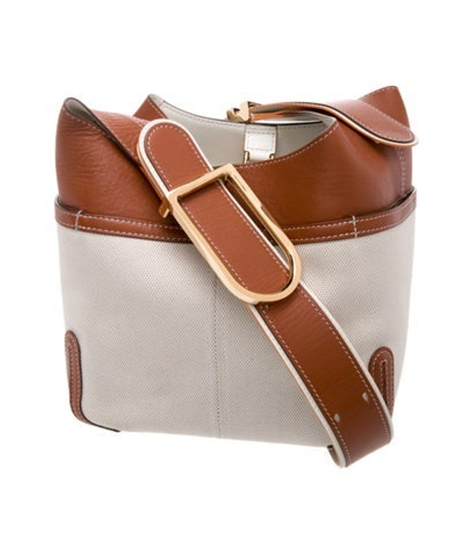 Delvaux Canvas Bucket Bag