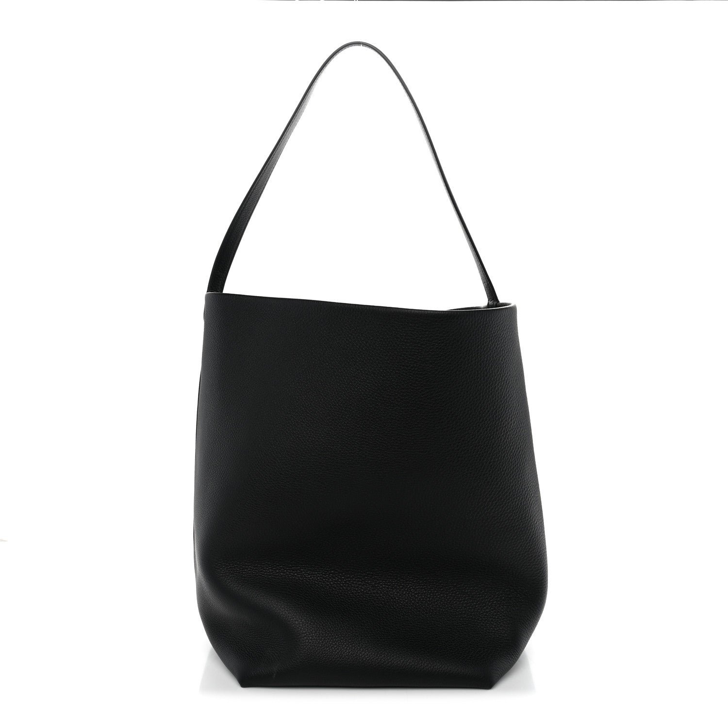 The Row Grained Calfskin Large N/S Park Tote Black