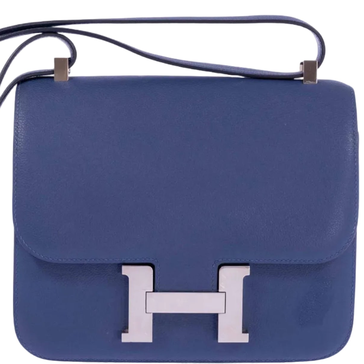 Hermes Hermès Constance 24 Bleu Brighton Evercolor Palladium Hardware