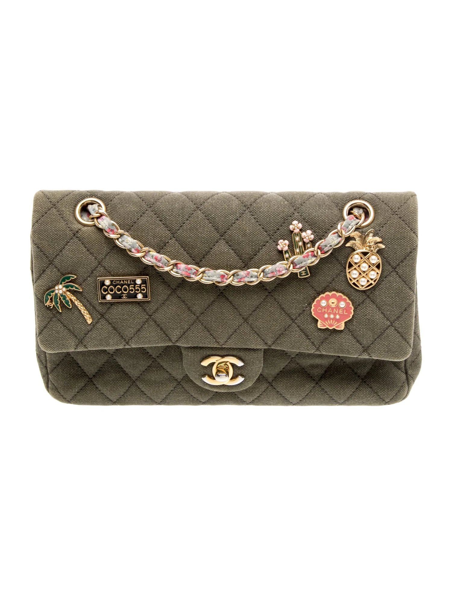 Paris-Cuba Medium Classics in Fabric Flap Bag