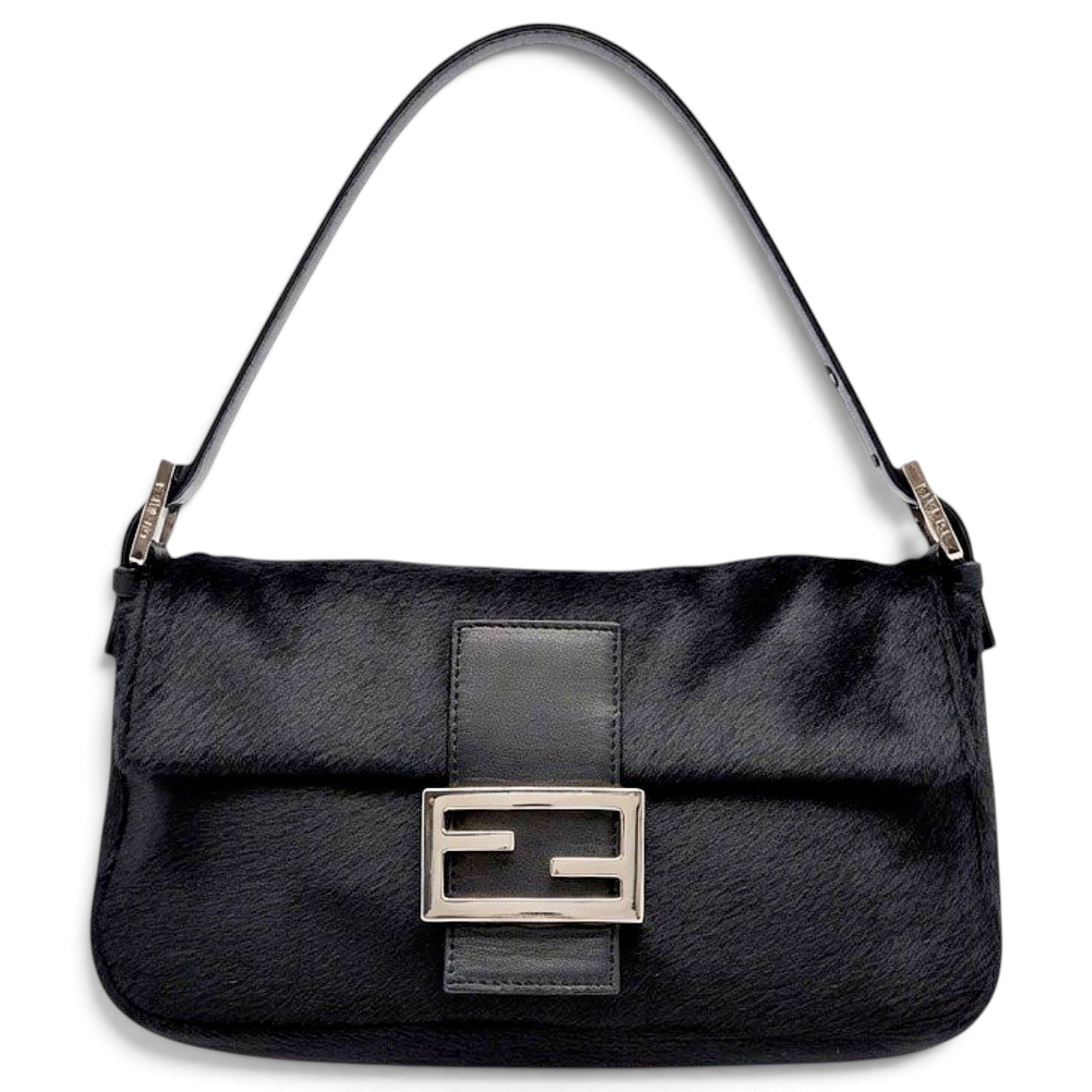 Baguette pony-style calfskin handbag
