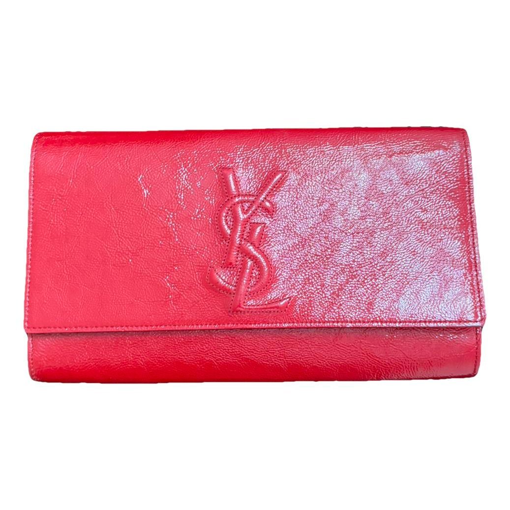 Leather clutch bag