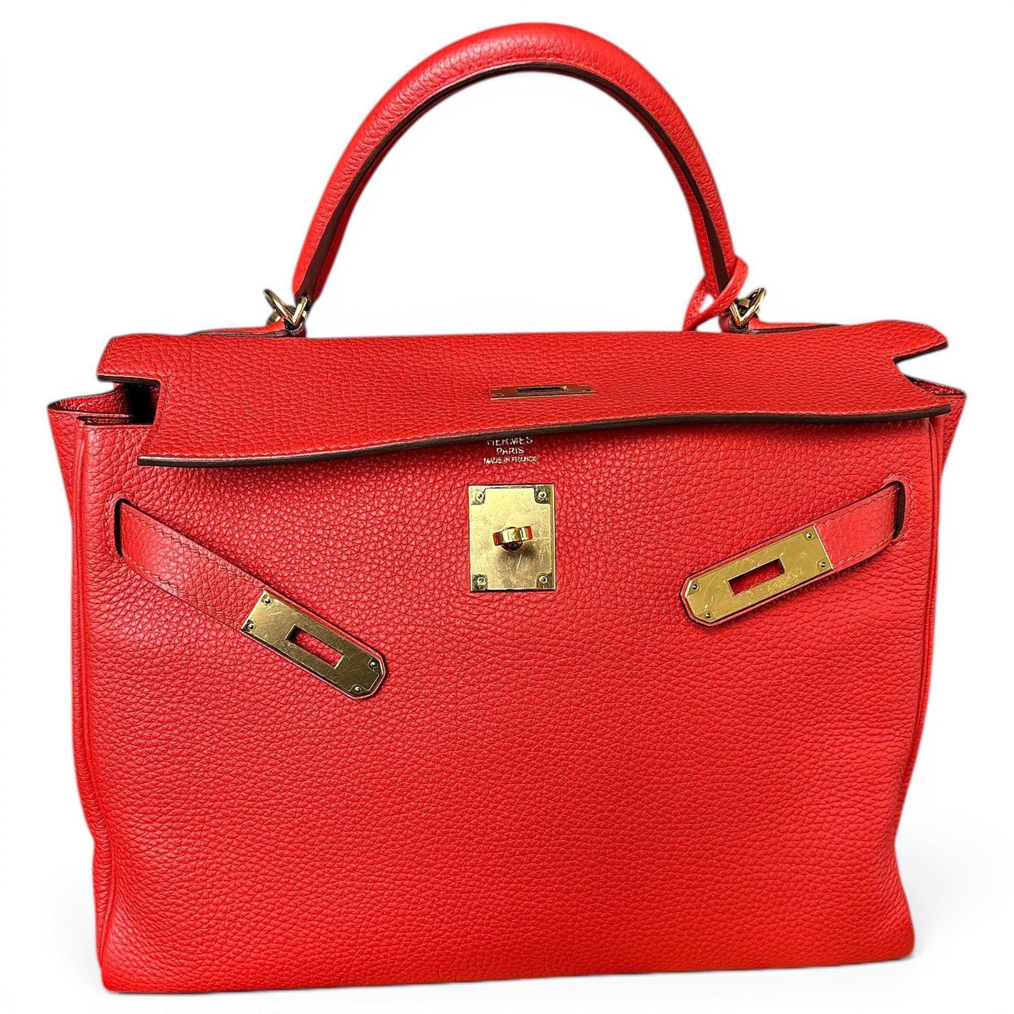 Kelly 32 leather handbag