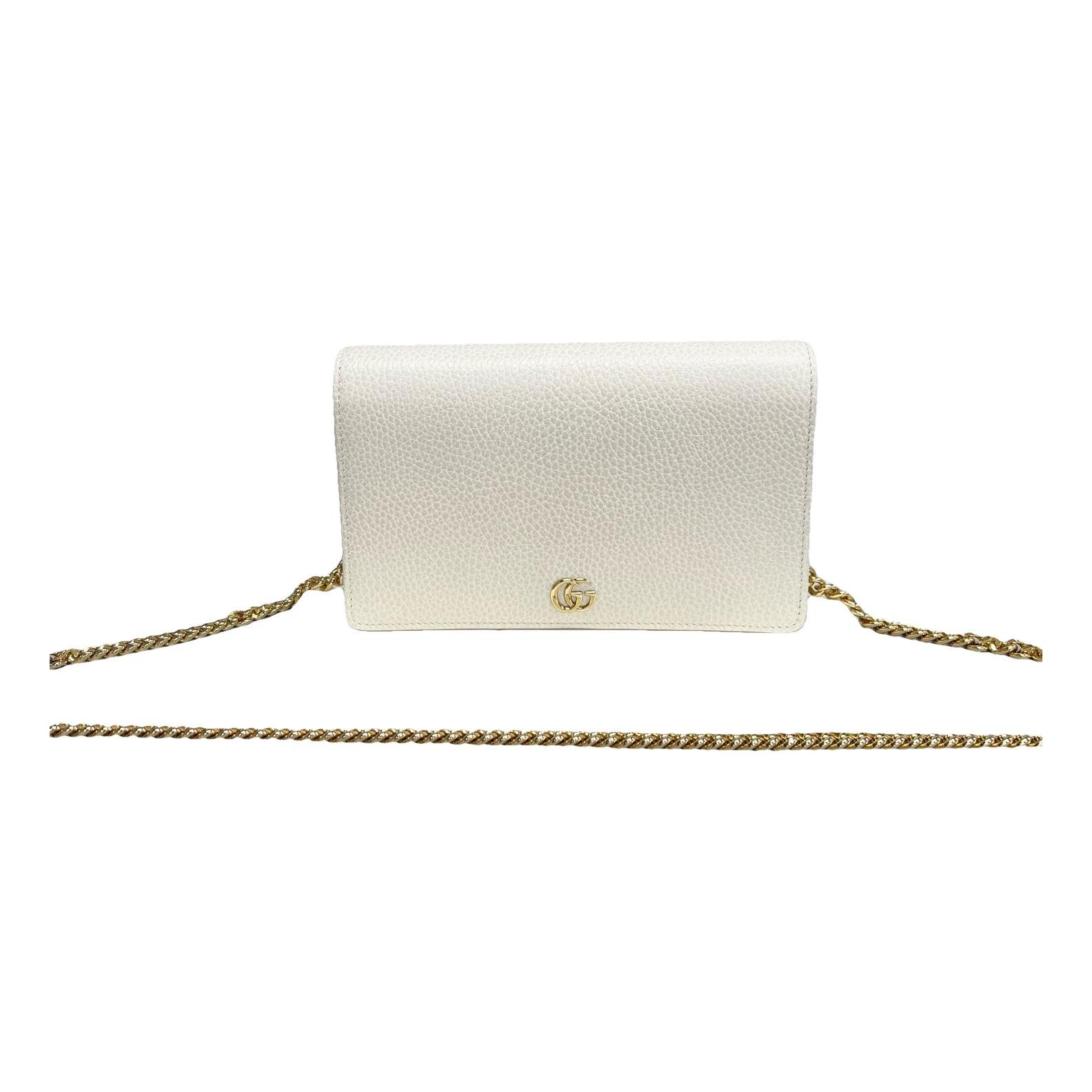 GG Marmont Chain Flap Wallet leather handbag