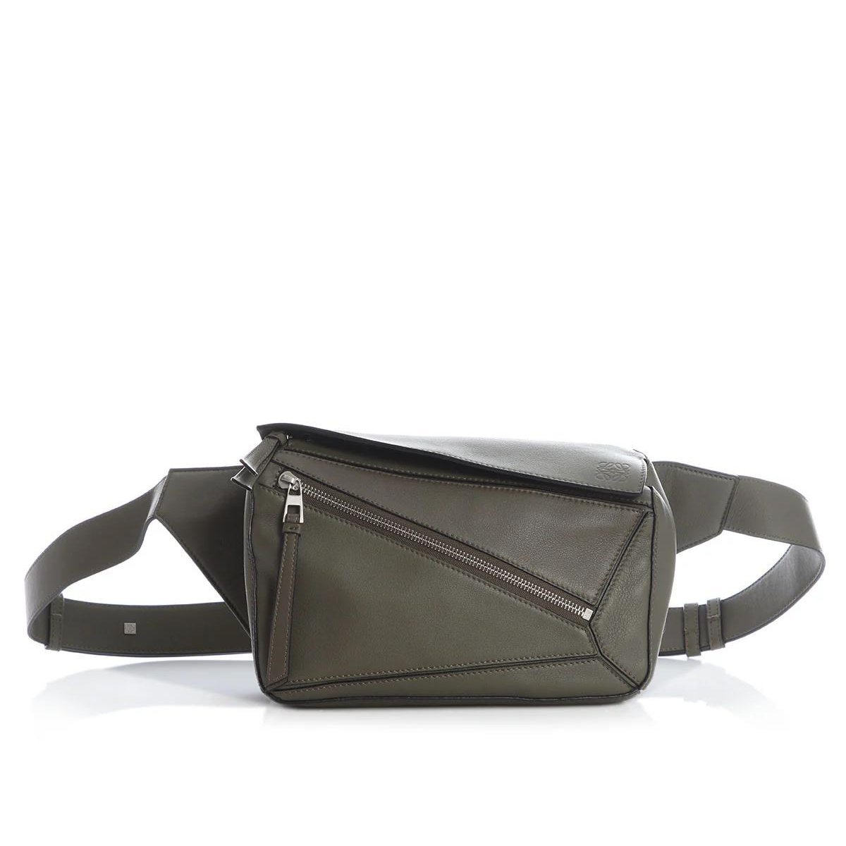 Puzzle leather crossbody bag