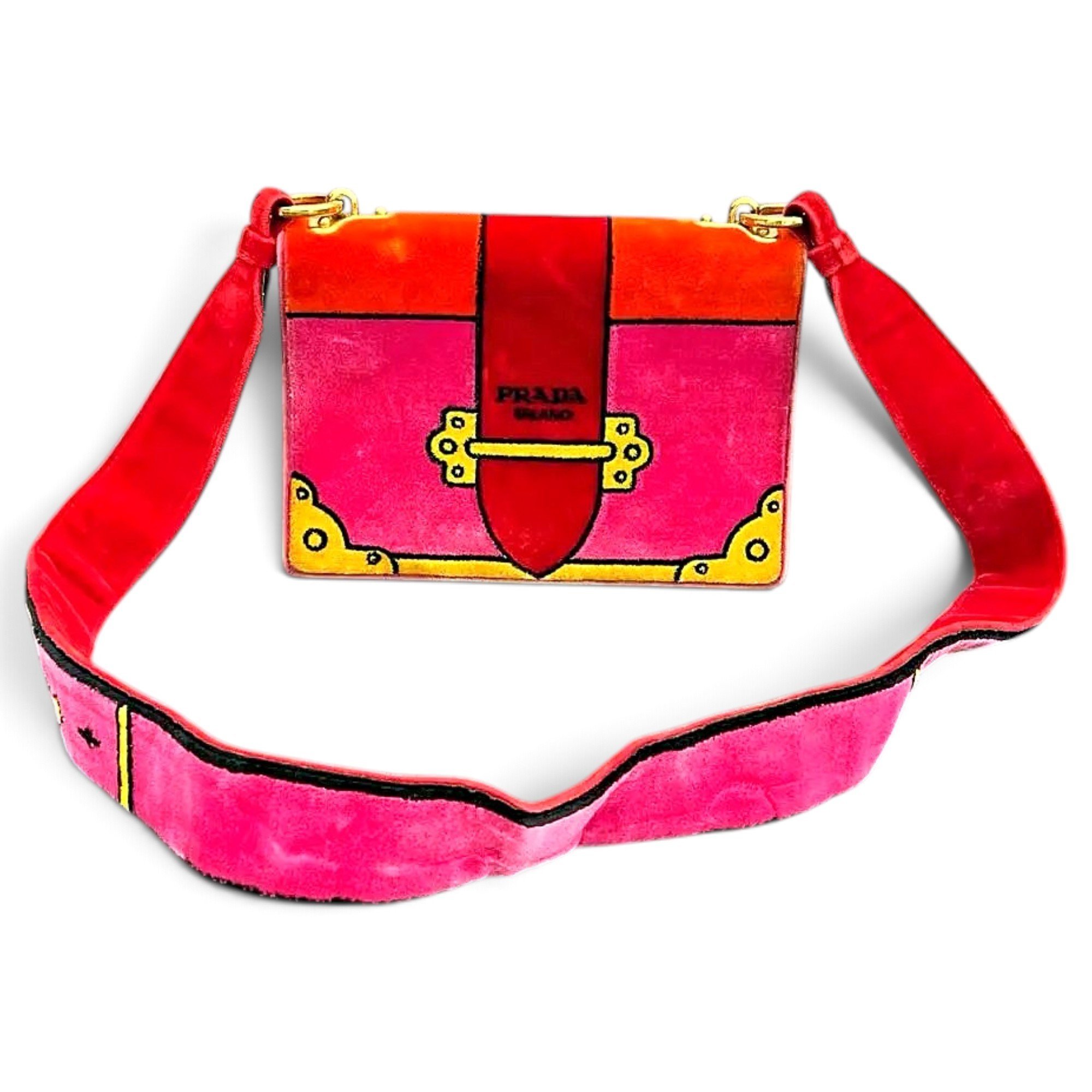 Cahier velvet crossbody bag