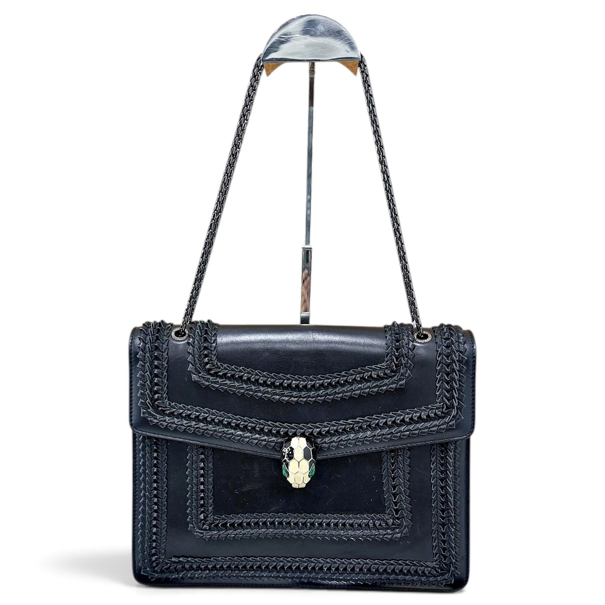 Serpenti leather handbag