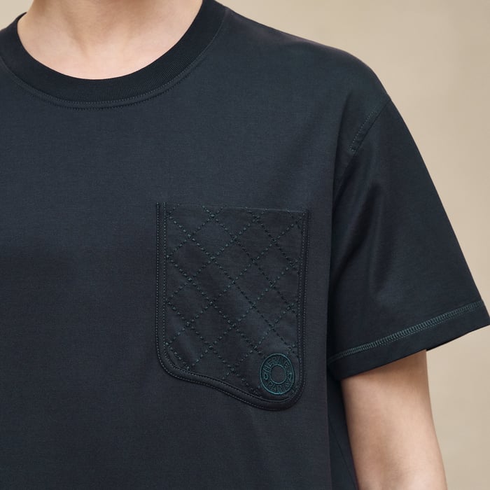Bleu Noir Maxi Embroidered Pocket T-shirt