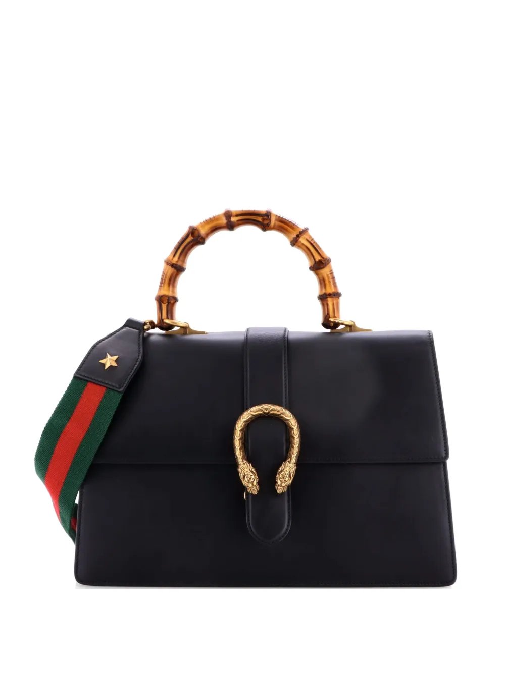 Dionysus Bamboo Top Handle Bag Leather Large satchel