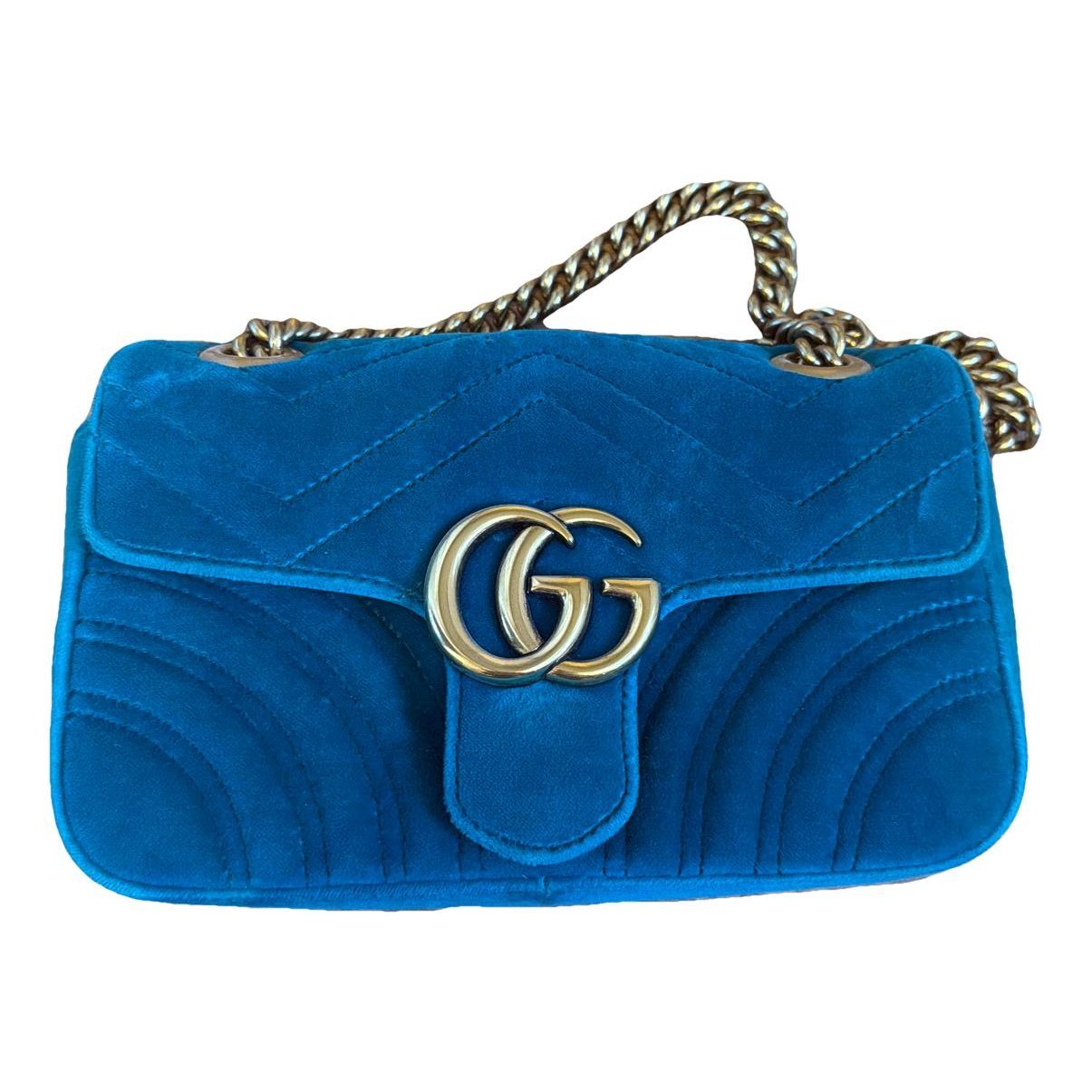 GG Marmont Chain Flap velvet crossbody bag