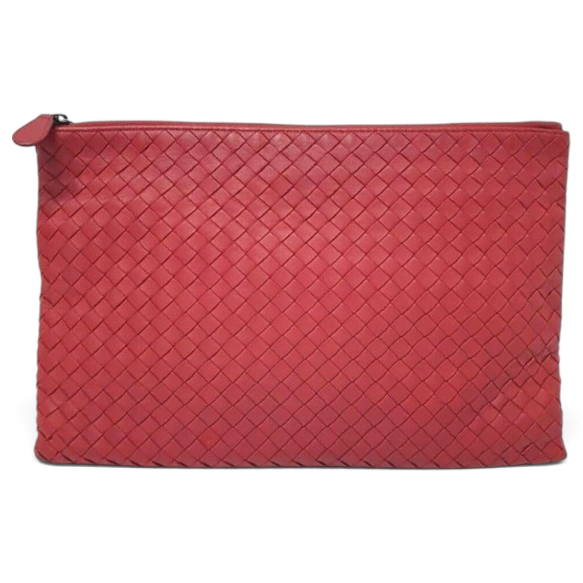 Leather clutch bag