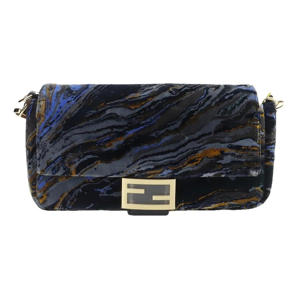 Baguette velvet handbag