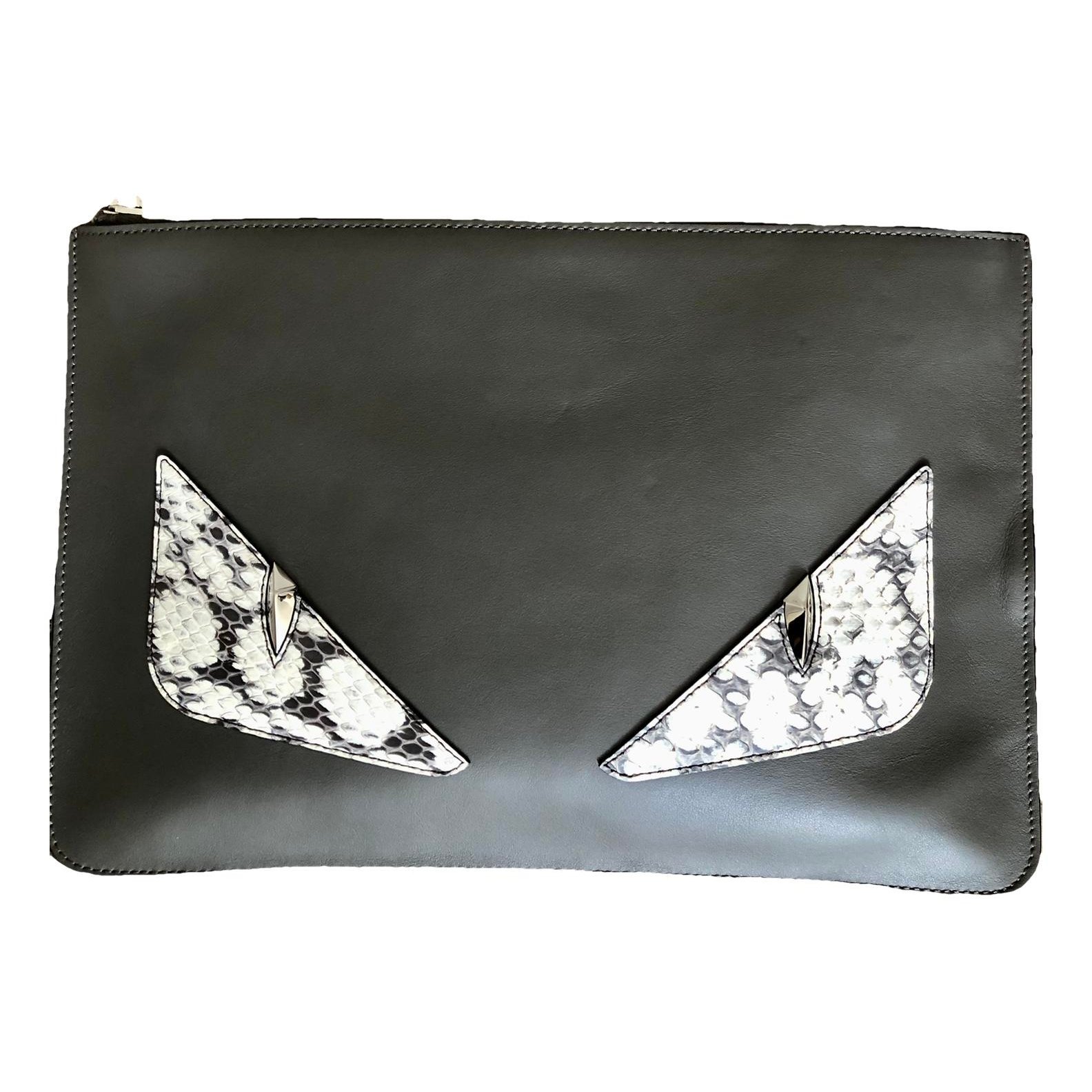 Leather clutch bag