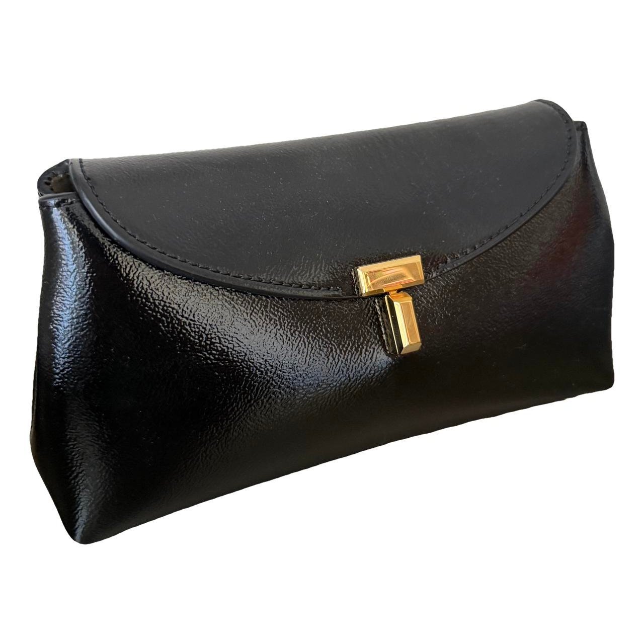 T-Lock leather clutch bag