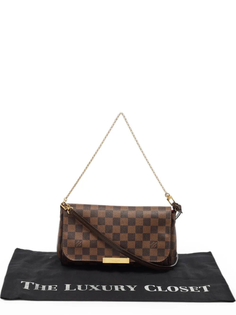 2015 Favorite Damier Ebene shoulder bag