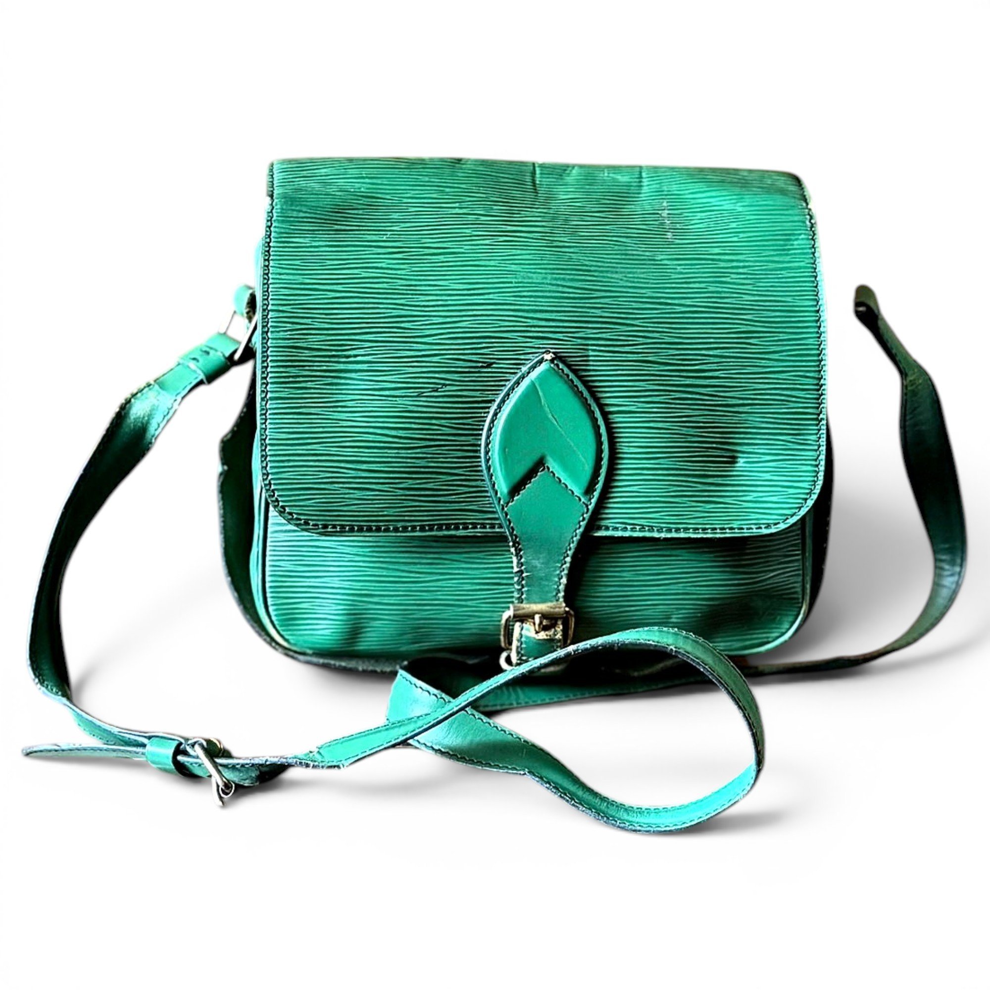 Cartouchière leather crossbody bag