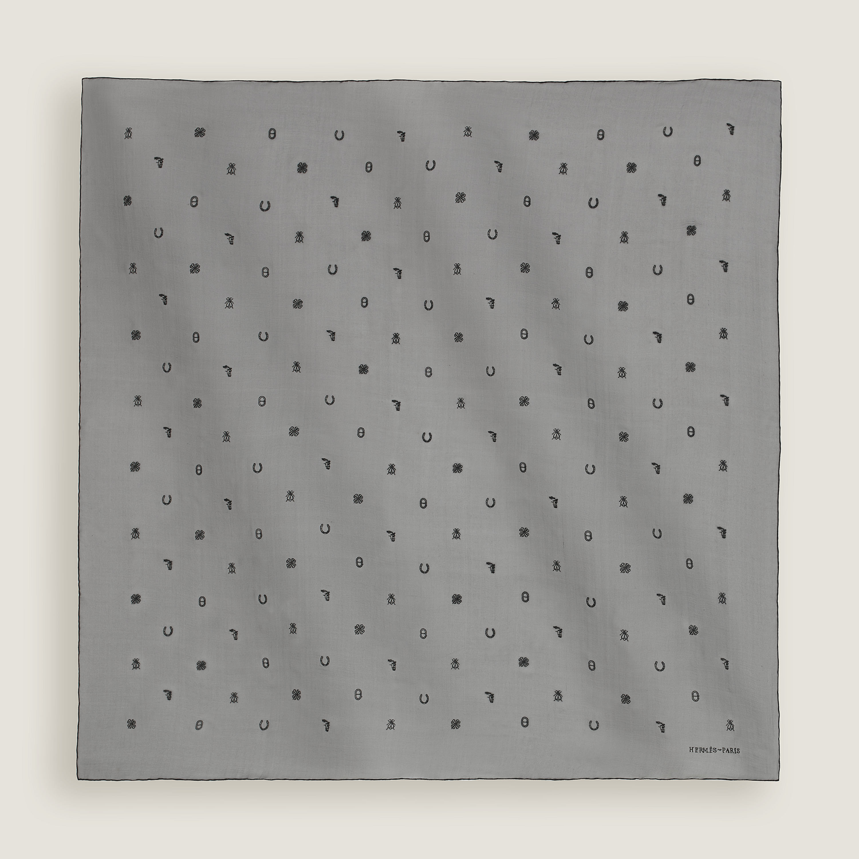 Multicharms embroidered scarf 100