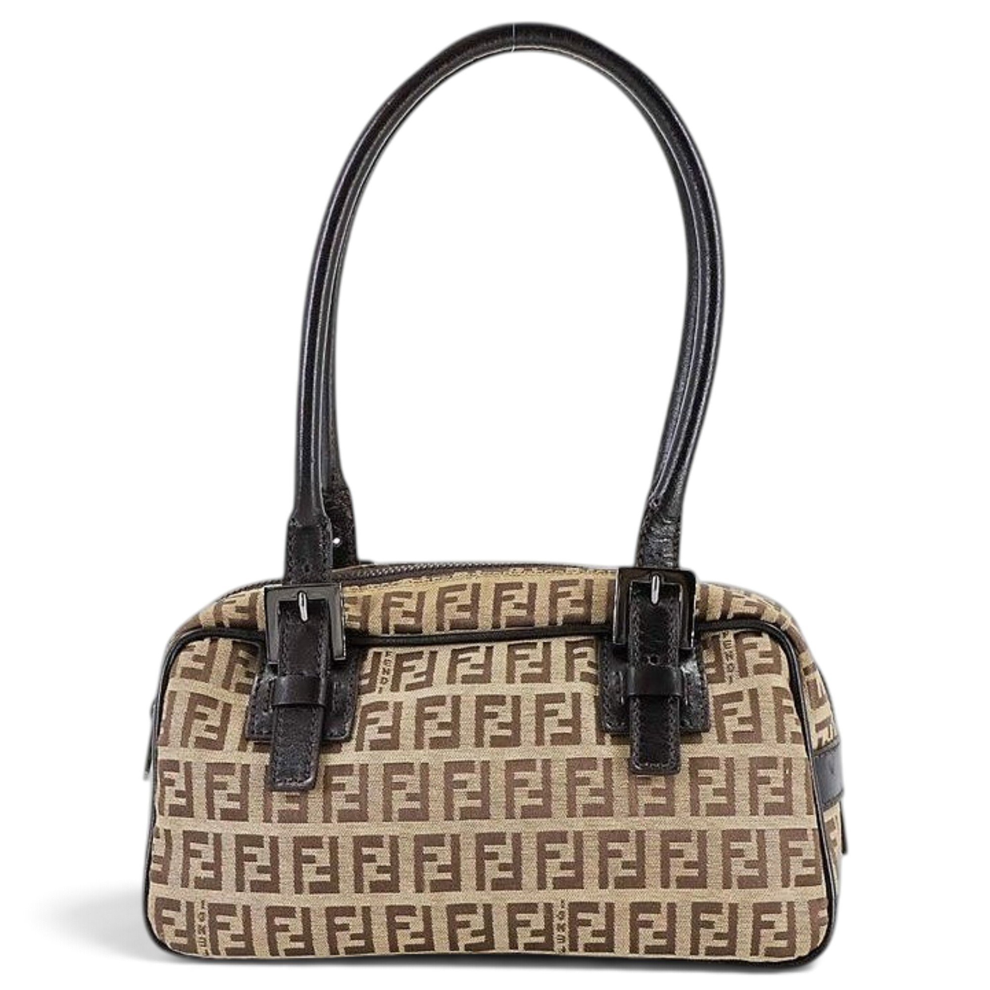Pocket leather handbag