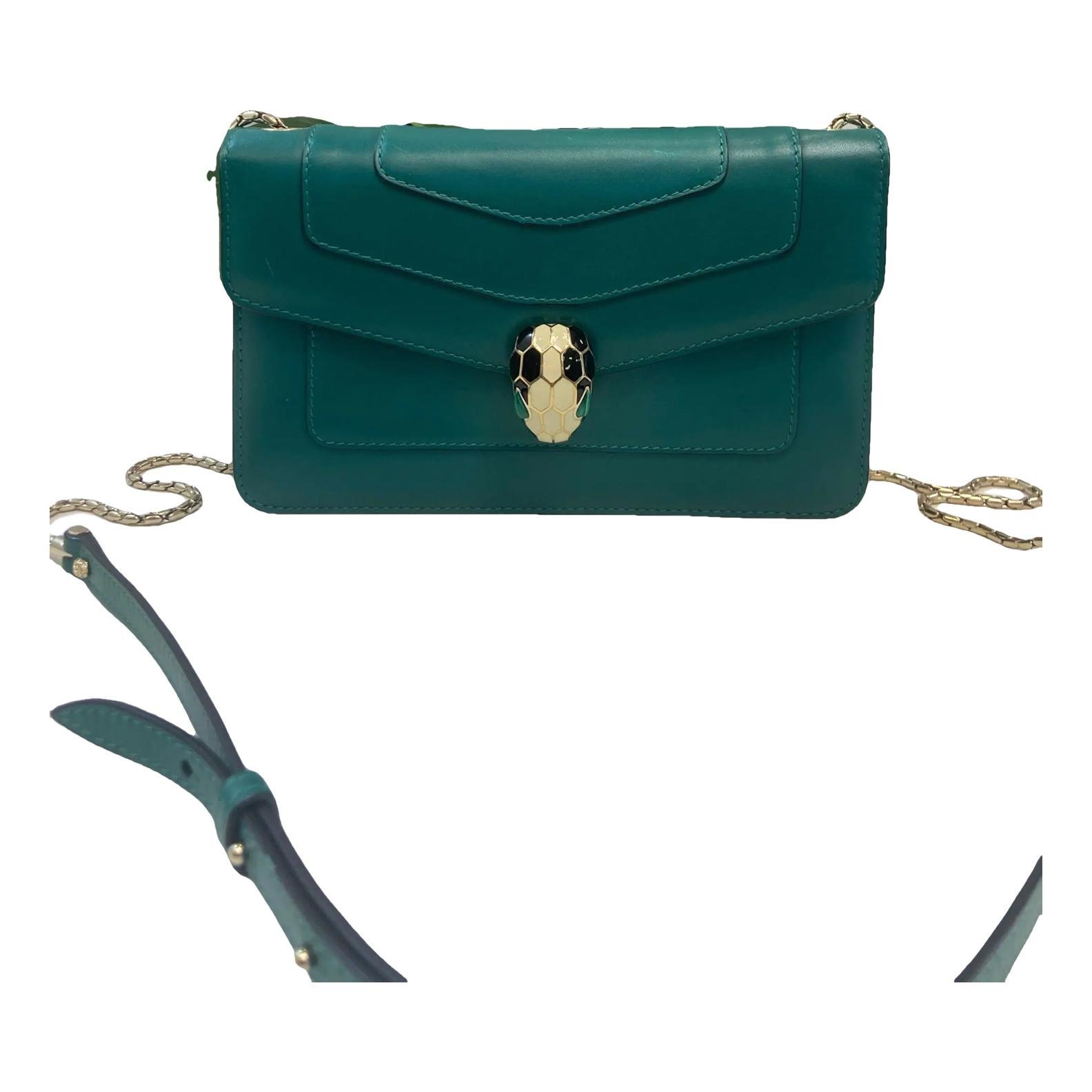 Serpenti leather handbag