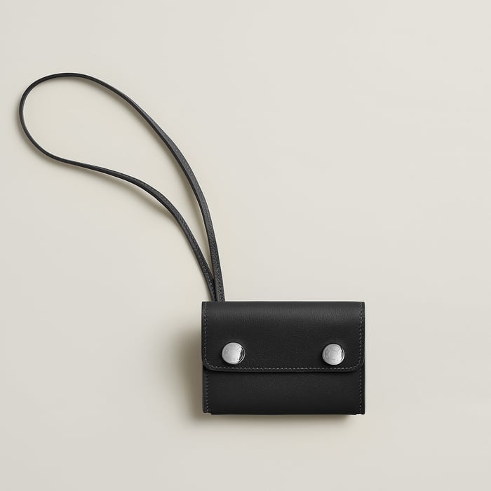 Noir Hermèsnap Card Holder