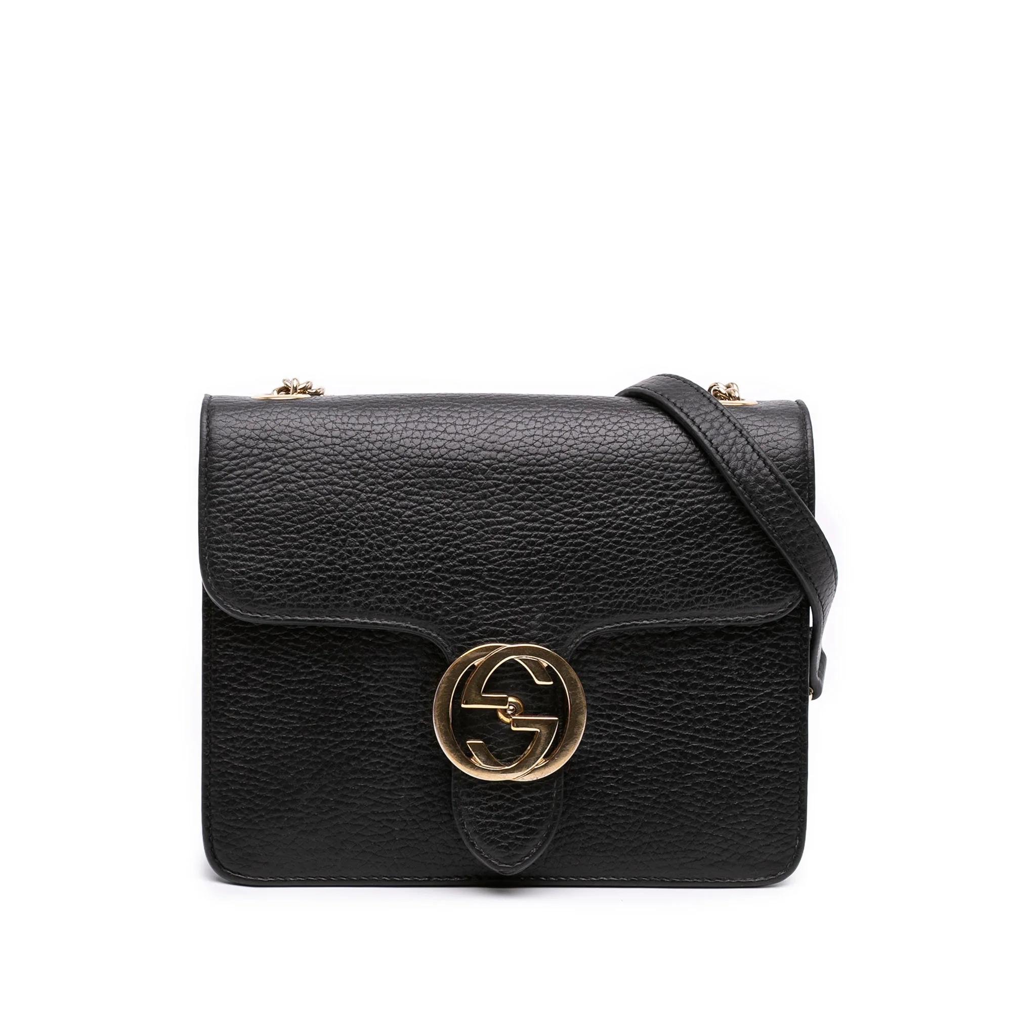 Interlocking pony-style calfskin handbag
