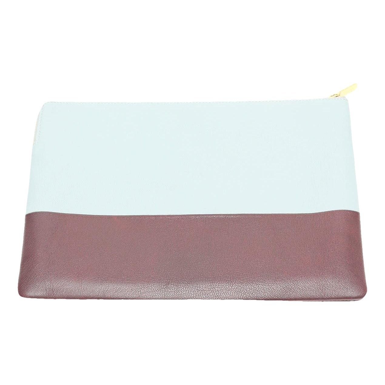 Leather clutch bag