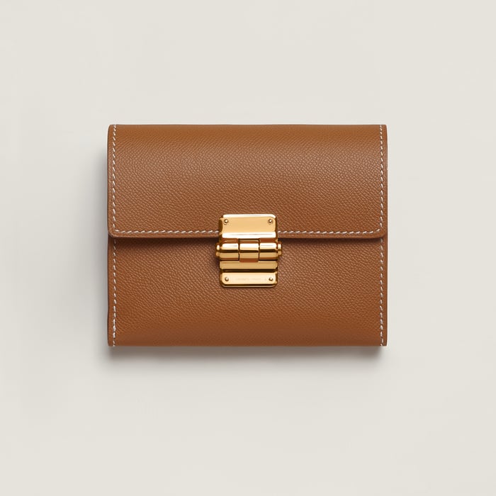 Gold Charniere Compact Wallet