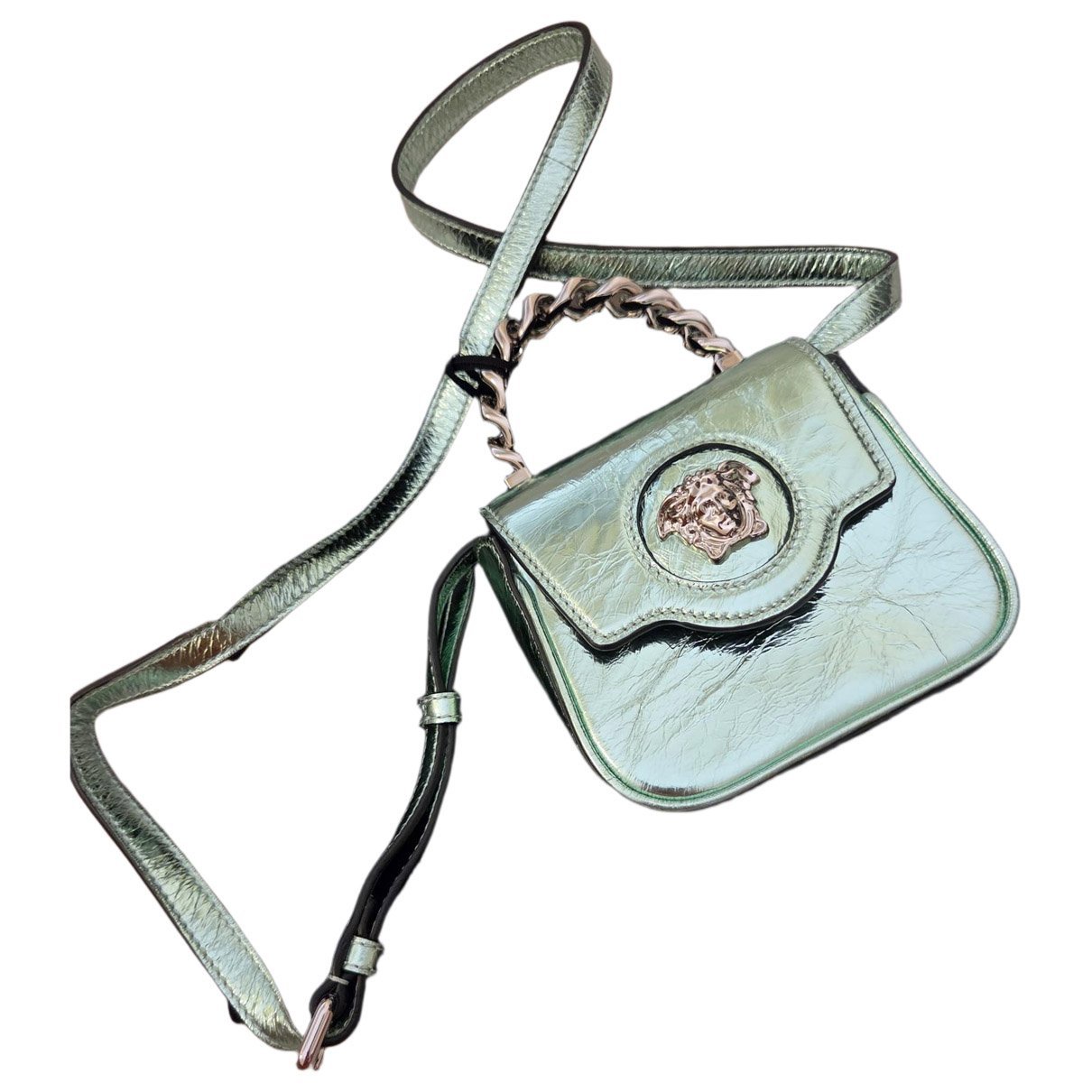La Medusa patent leather crossbody bag