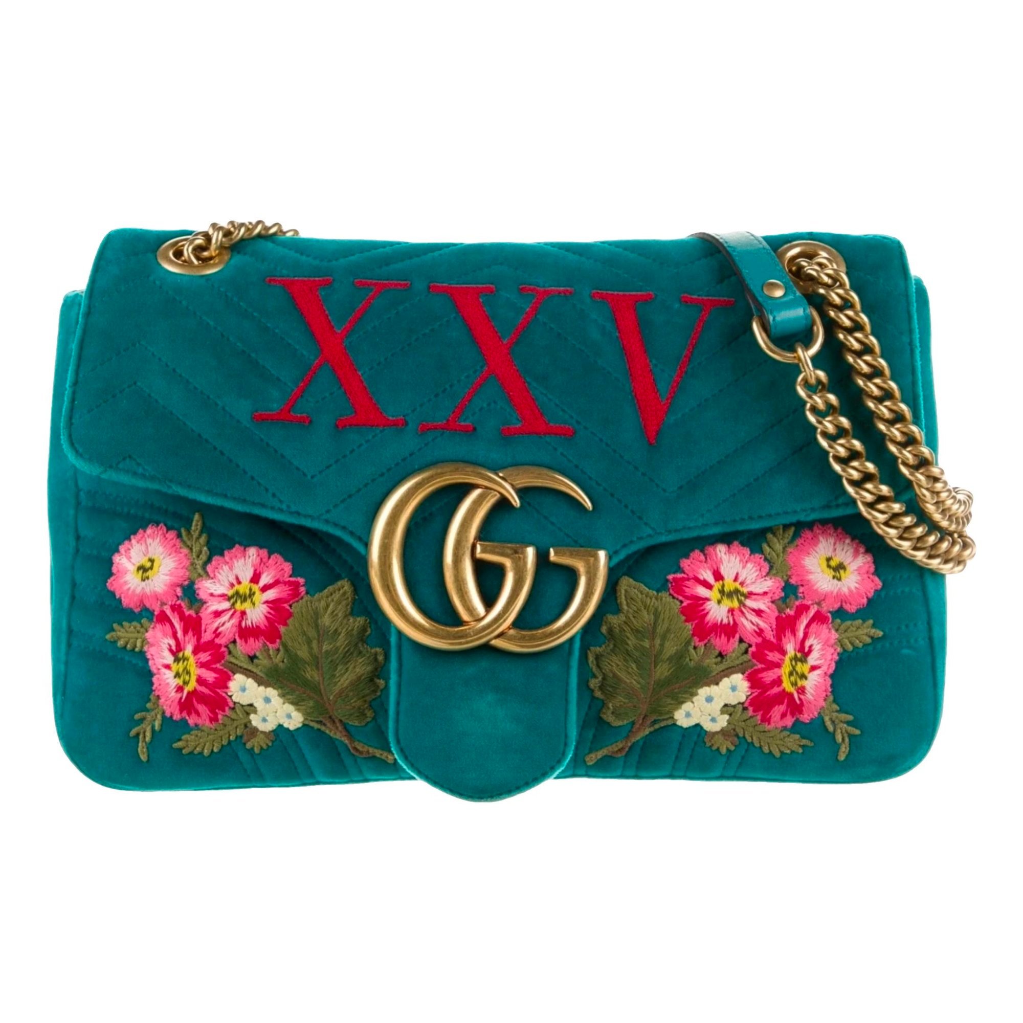 GG Marmont Flap velvet crossbody bag