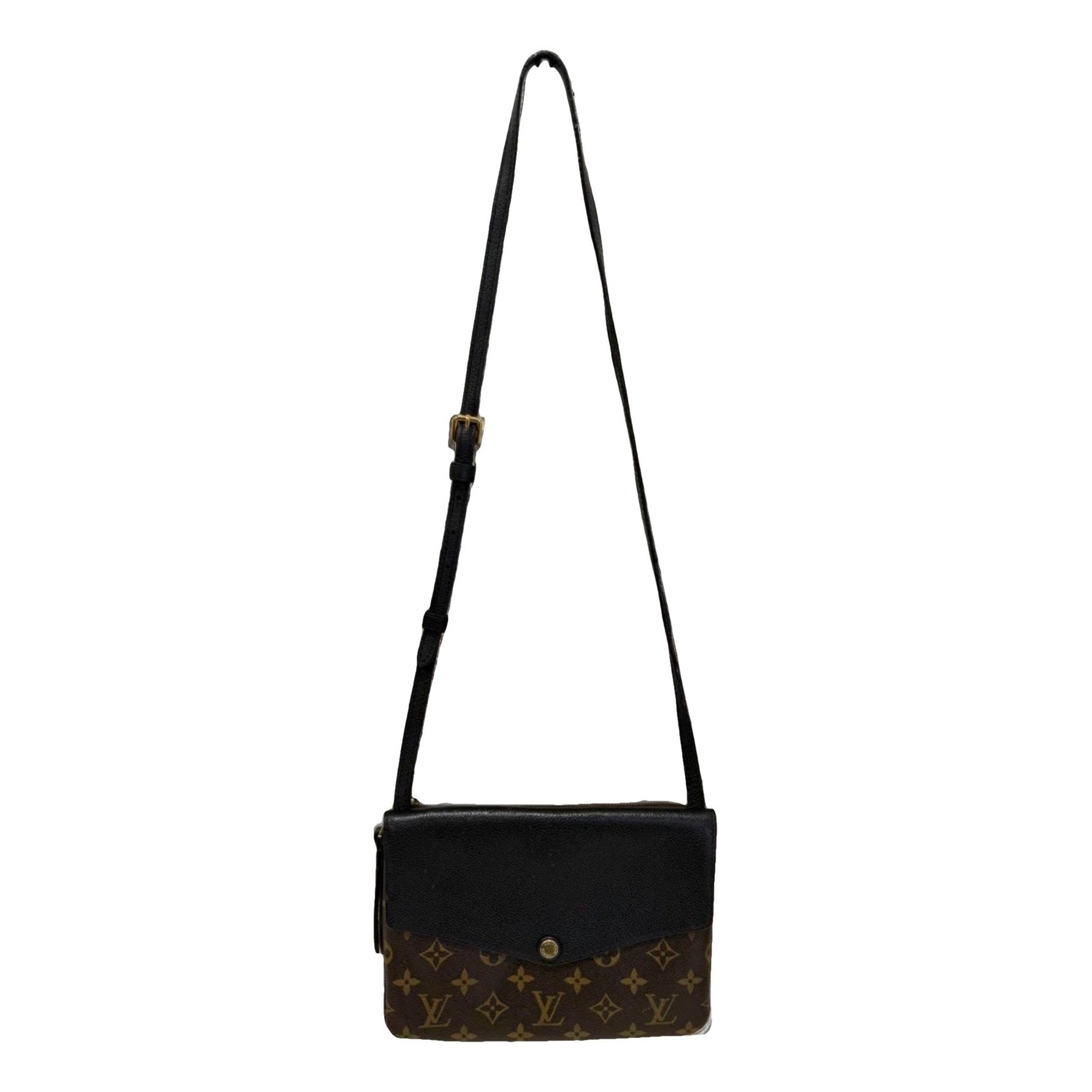 Twice leather crossbody bag