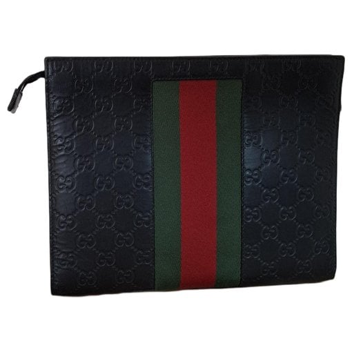 Ophidia leather clutch bag