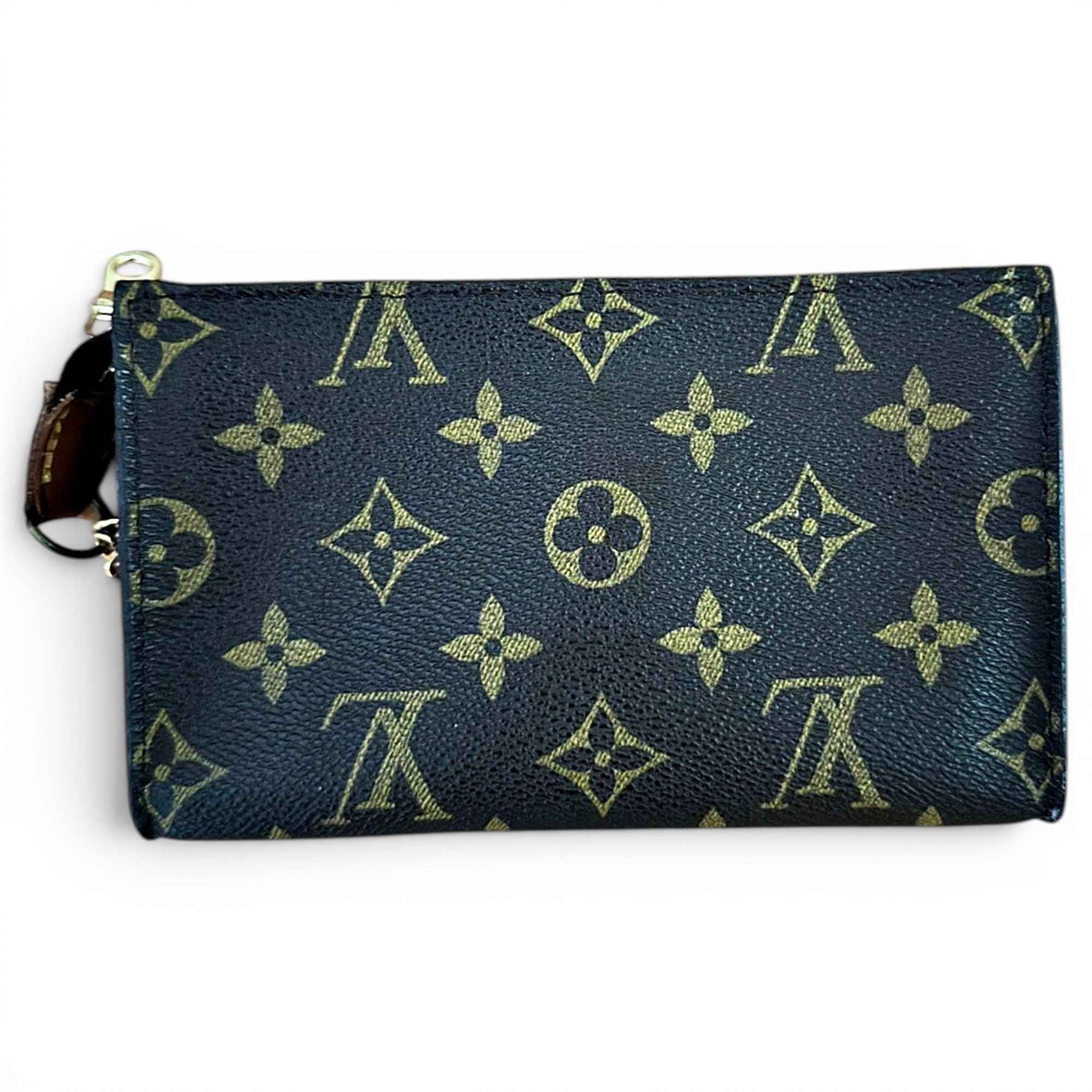 Leather clutch bag